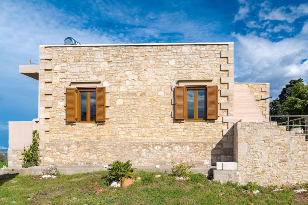 Stone Villa Halepa With Panoramic View. Neon Khorion  Bagian luar foto