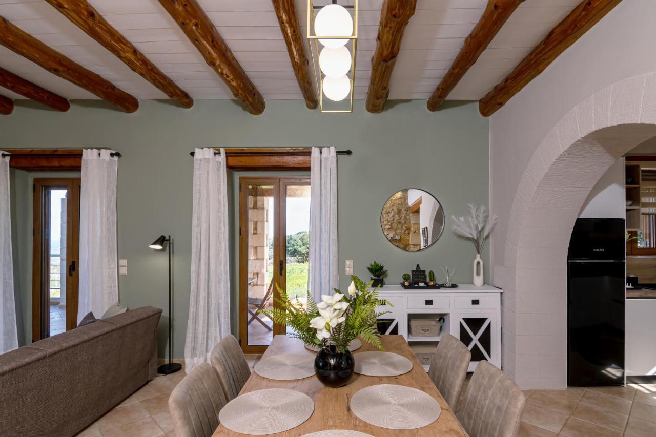 Stone Villa Halepa With Panoramic View. Neon Khorion  Bagian luar foto