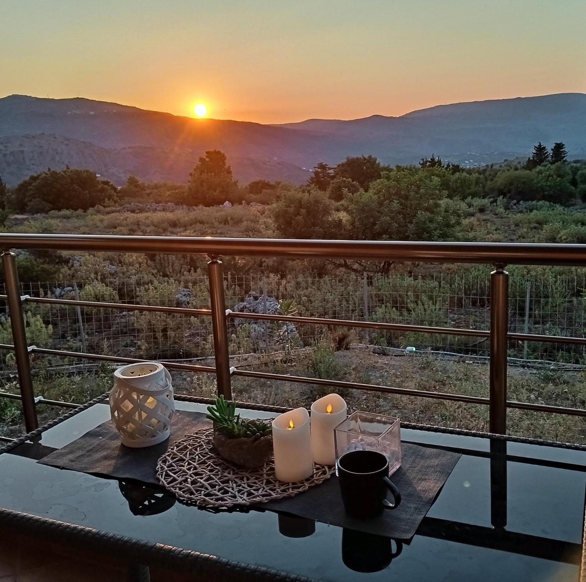 Stone Villa Halepa With Panoramic View. Neon Khorion  Bagian luar foto