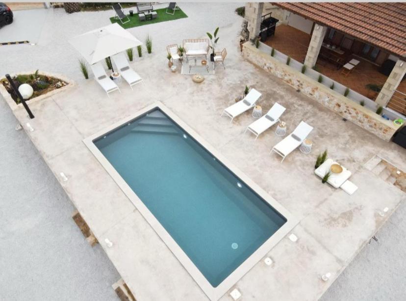 Stone Villa Halepa With Panoramic View. Neon Khorion  Bagian luar foto