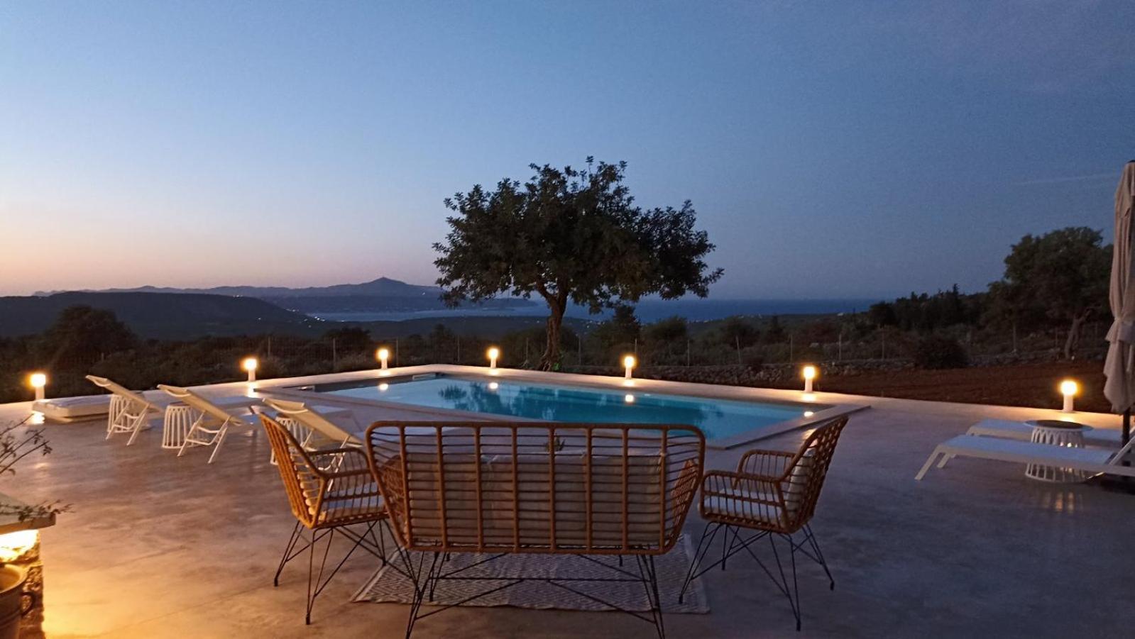 Stone Villa Halepa With Panoramic View. Neon Khorion  Bagian luar foto
