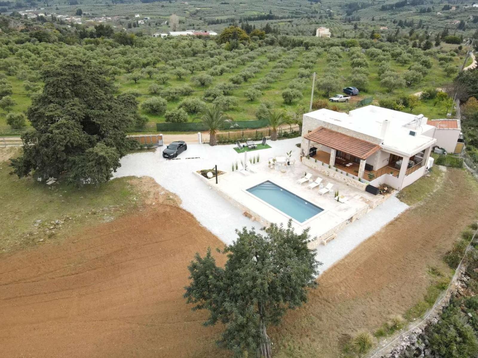 Stone Villa Halepa With Panoramic View. Neon Khorion  Bagian luar foto