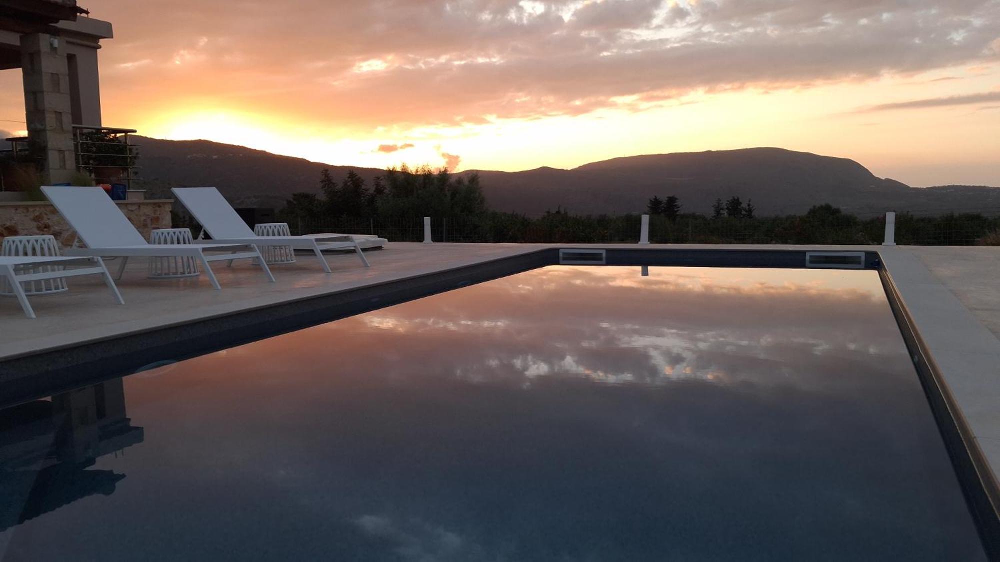 Stone Villa Halepa With Panoramic View. Neon Khorion  Bagian luar foto