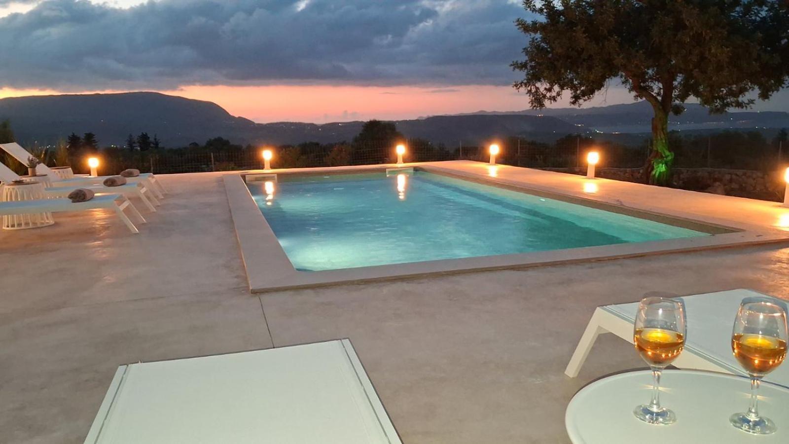 Stone Villa Halepa With Panoramic View. Neon Khorion  Bagian luar foto